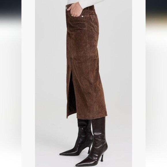 NWT BLANKNYC Suede Midi Skirt 100% Genuine Leather Size 26 Small NEW WITH TAGS - Picture 7 of 11